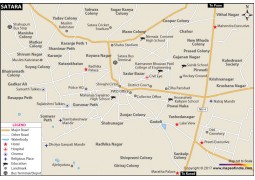 Satara City Map, Maharashtra