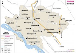 Siwan District Map