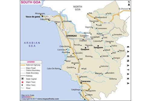 South Goa District Map