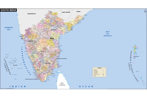 South India District Map