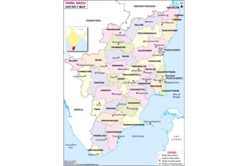 Tamil Nadu District Map