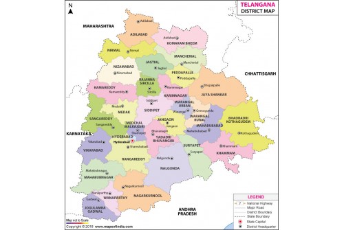 Telangana District Map
