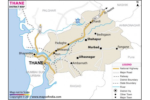Thane District Map, Maharashtra