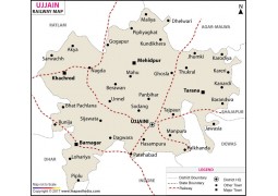 Ujjain Railway Map