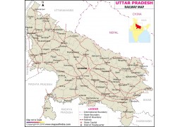 Uttar Pradesh Railway Map