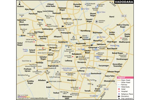 Vadodara City Map