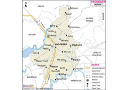 Vadodara District Map
