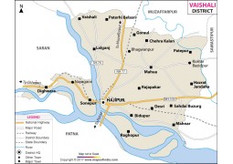 Vaishali District Map