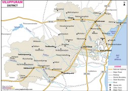 Viluppuram District Map, Tamil Nadu