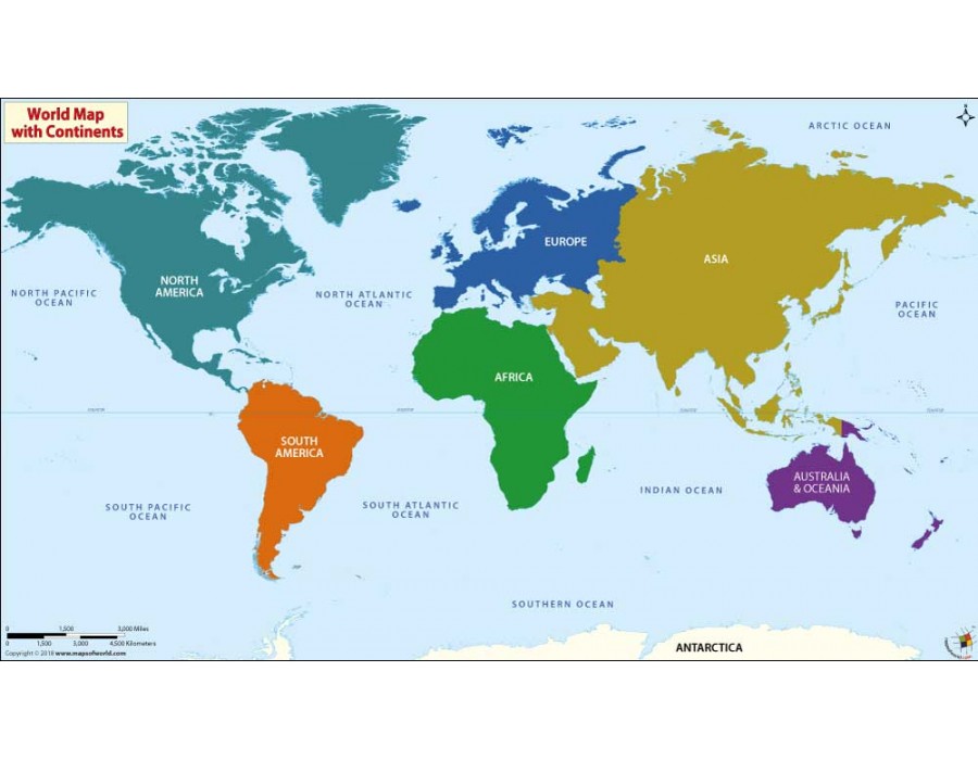 Buy World Best Continents Map Line