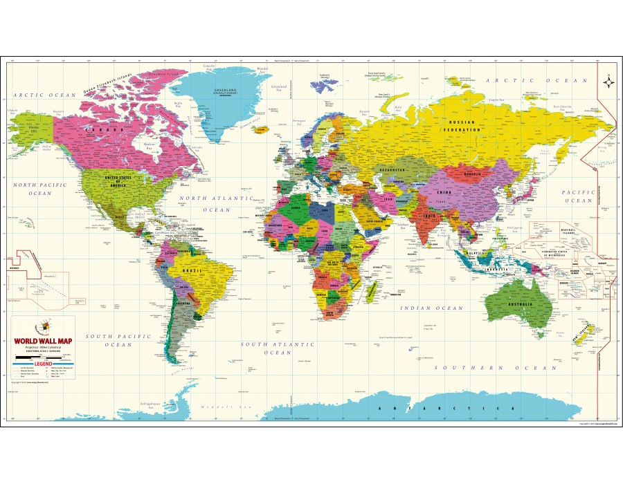 Buy World Map Vivid Online