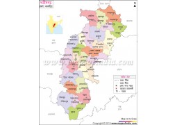 Chhattisgarh District Map In Bengali Language
