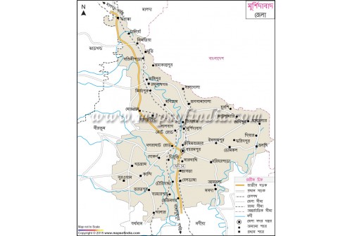 Murshidabad District Map In Bengali Language