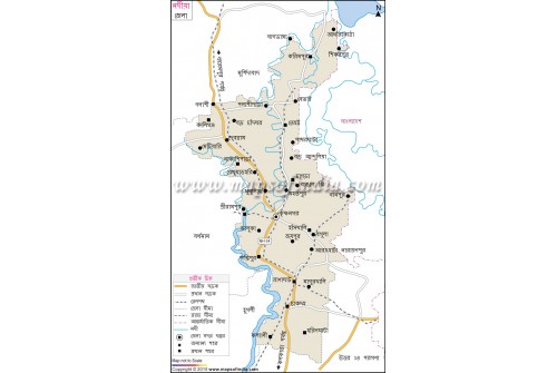 Nadia District Map In Bengali Language