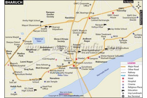 Bharuch City Map