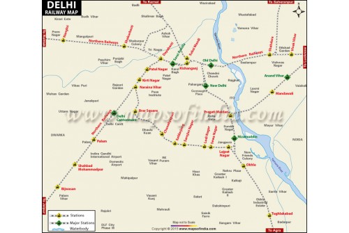 Delhi Railway Map