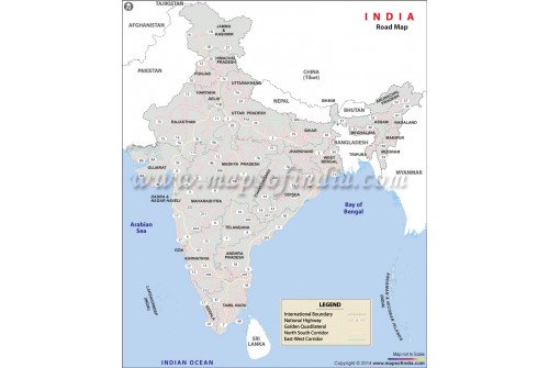 Road Map of India