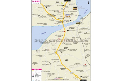 Jammu Tourist Map