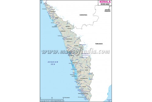 Kerala River Map