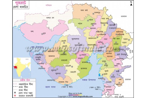 Gujarat District Map In Bengali Language