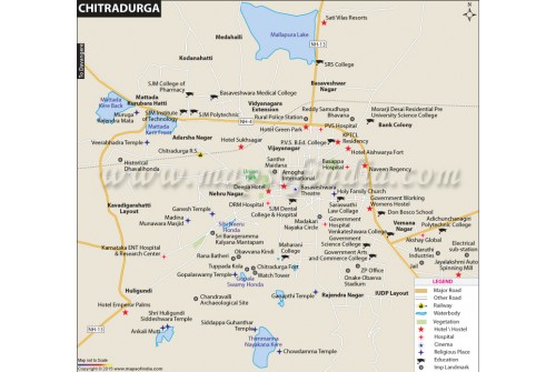 Chitradurga City Map