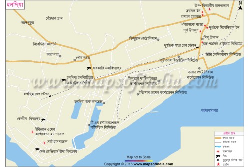 Haldia City Map in Bengali Language