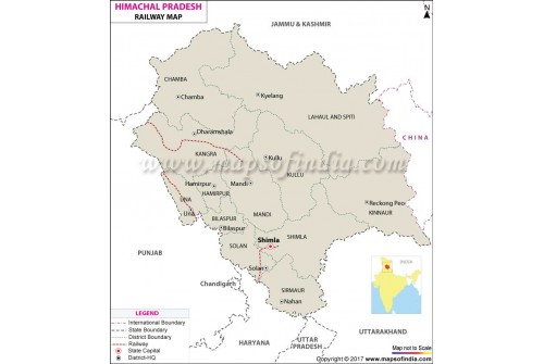 Himachal Pradesh Railway Network Map