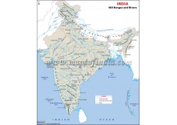 India Hill Ranges Map