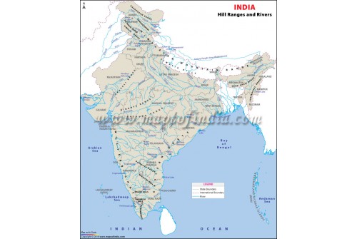 India Hill Ranges Map