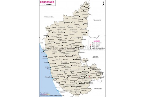 Map of Karnataka Cities