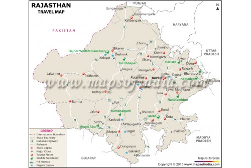 Rajasthan Tourist Map
