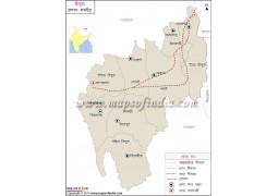 Tripura Railway Map in Bengali Language