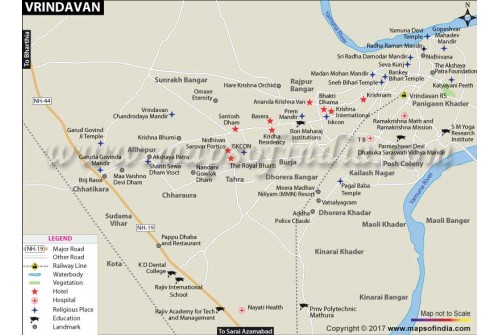 Vrindavan City Map