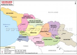 Georgian Politische Karte (Georgia Political Map)