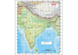 Physical Map of India in Hindi