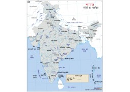 River Map of India in Hindi