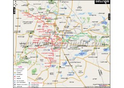 Bengaluru City Map Malayalam