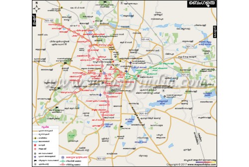 Bengaluru City Map Malayalam