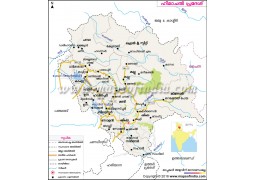 Himachal Pradesh Map, Malayalam
