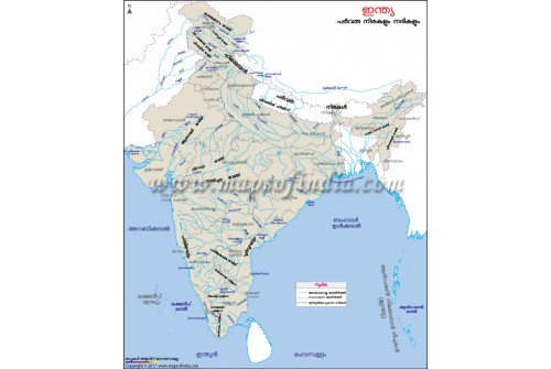 India Hill Ranges Map Malayalam