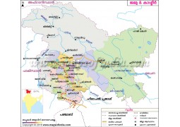 Jammu and Kashmir Map, Malayalam