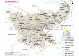 Jharkhand Map, Malayalam