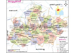 Madhya Pradesh Map , Malayalam