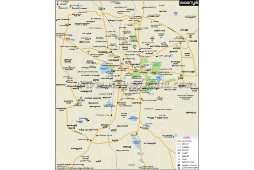 Mysore City Map Malayalam