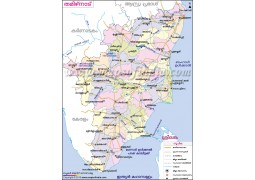 Tamil Nadu Map, Malayalam