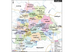 Telangana Map, Malayalam