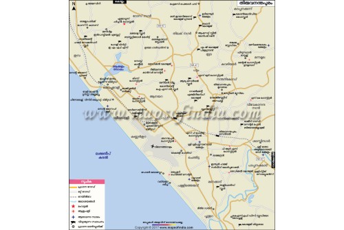 Thiruvananthapuram City Map Malayalam