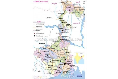 West Bengal Map Malayalam