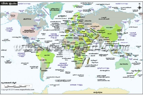 World Map Malayalam