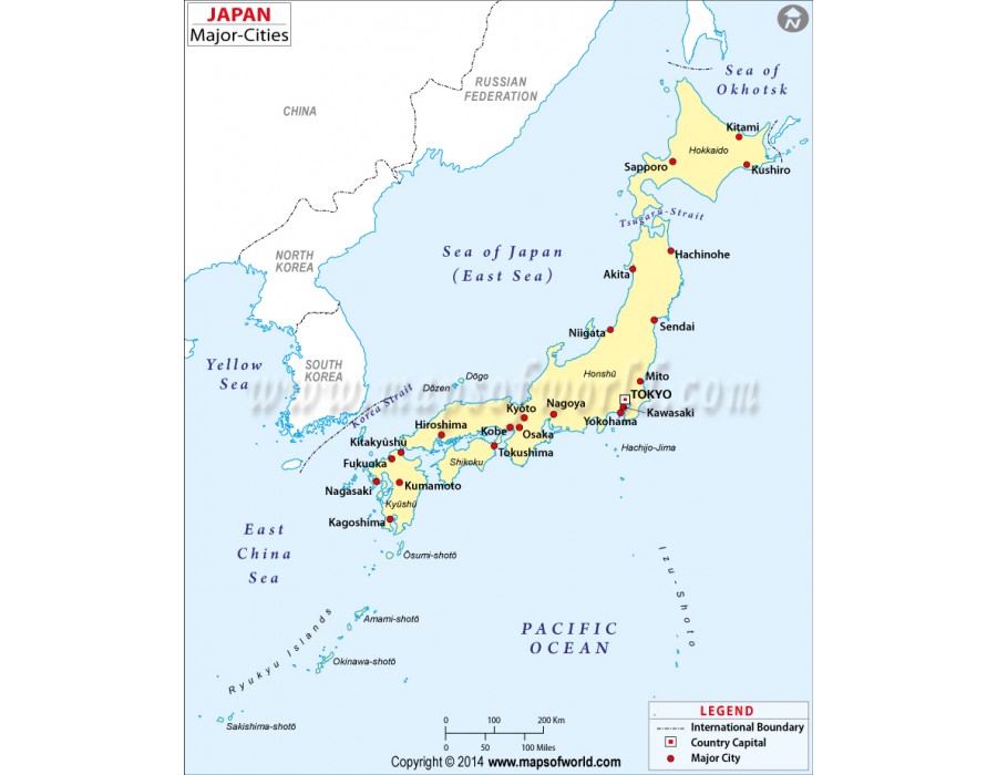 Buy Japan Cities Map